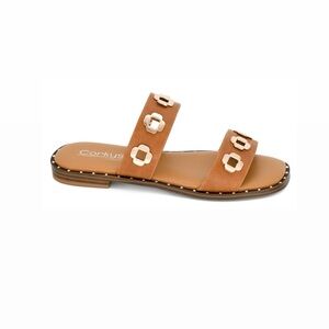 Corkys Women's Brown Slide Sandals